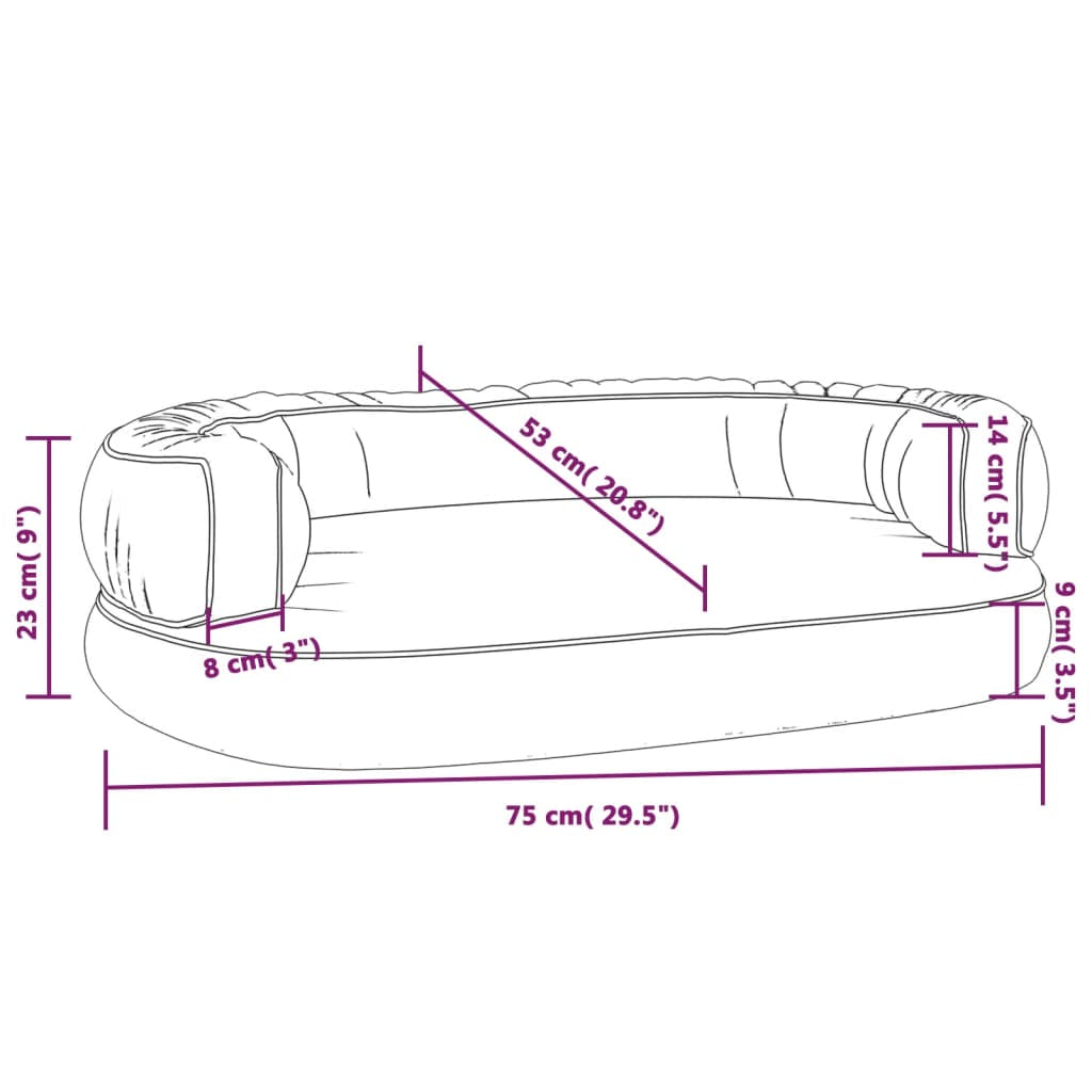 Hundebett Ergonomisch Schaumstoff Kunstleder Hundekorb Mehrere Auswahl Vidaxl