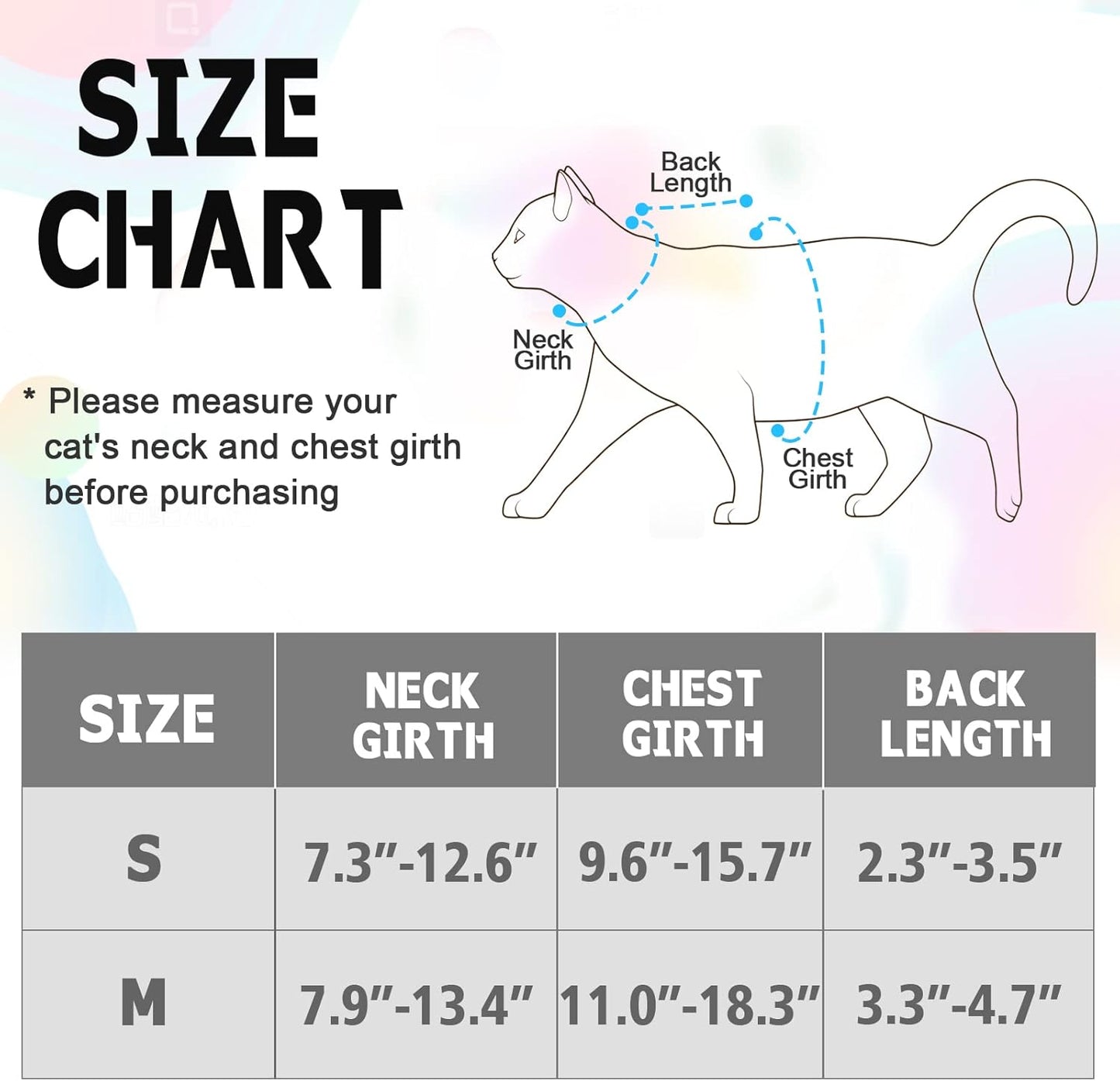 Supet Cat Harness and Leash Escape Proof for Walking, Adjustable Cat Vest Harness and Leash Set for Large and Small Cats Kittens