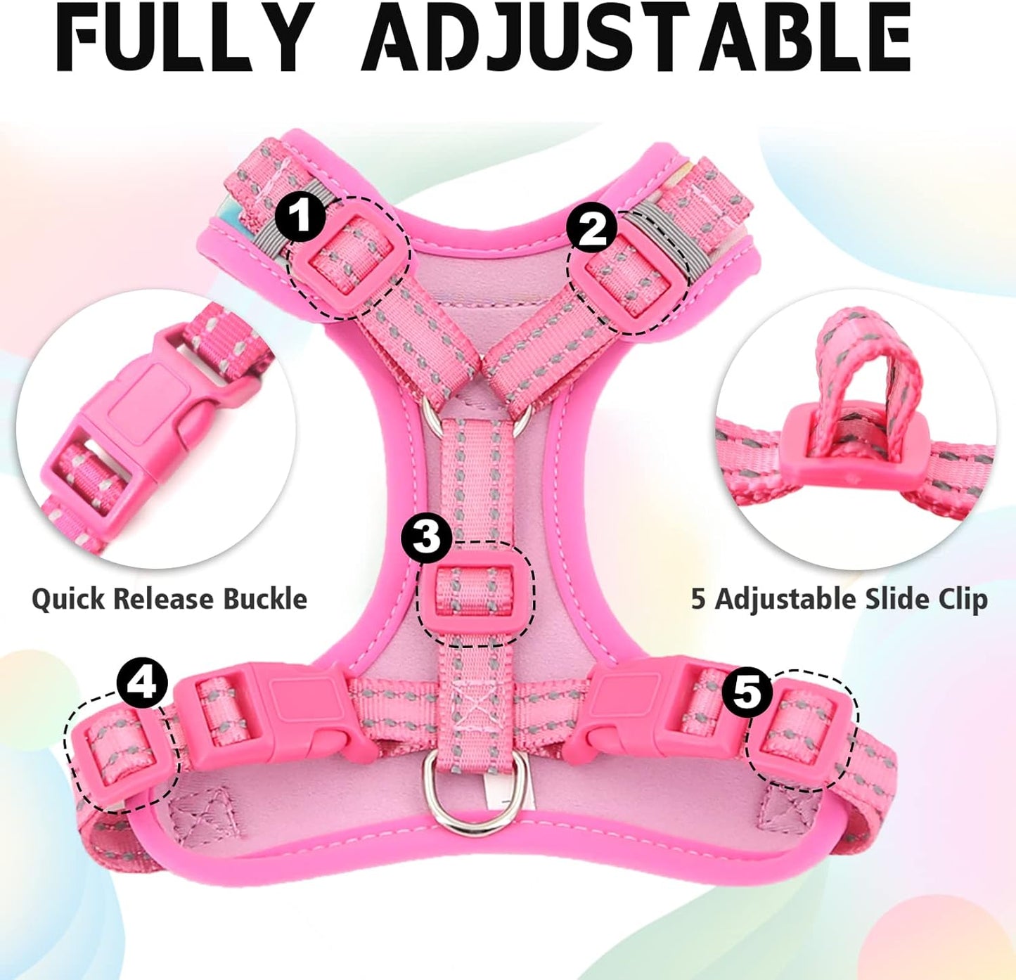 Supet Cat Harness and Leash Escape Proof for Walking, Adjustable Cat Vest Harness and Leash Set for Large and Small Cats Kittens