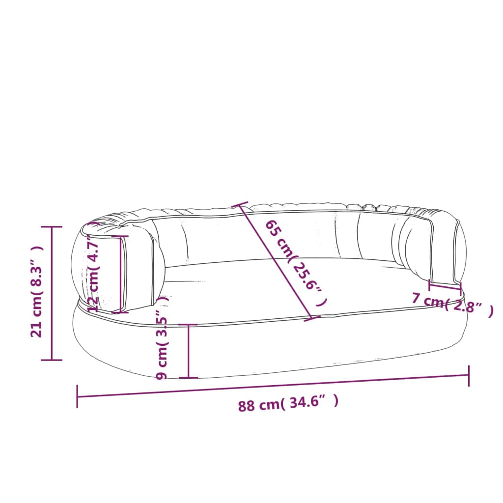 Hundebett Ergonomisch Schaumstoff Kunstleder Hundekorb Mehrere Auswahl Vidaxl